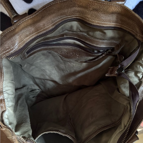 Bed Stu Tan Leather Laptop Bag - Picture 3 of 5